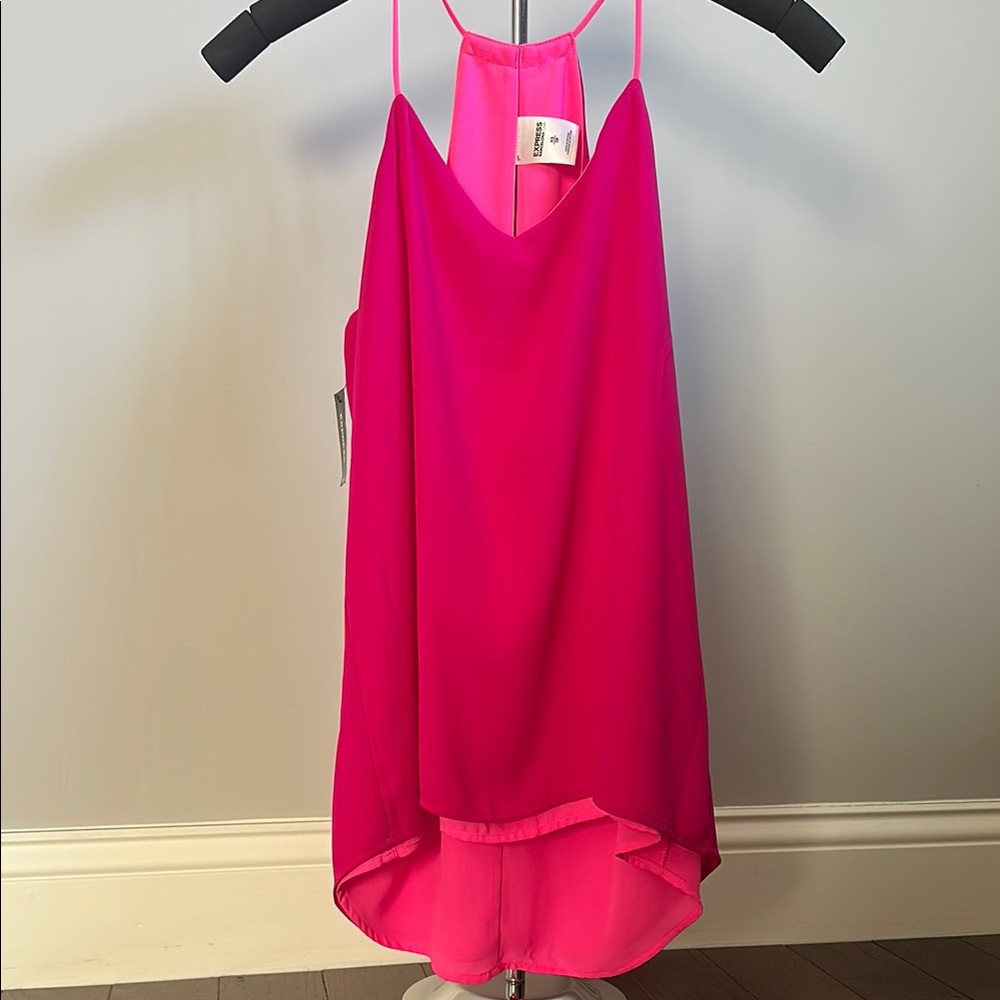 NWT! Express Vibrant Pink Reversible Sleeveless Top